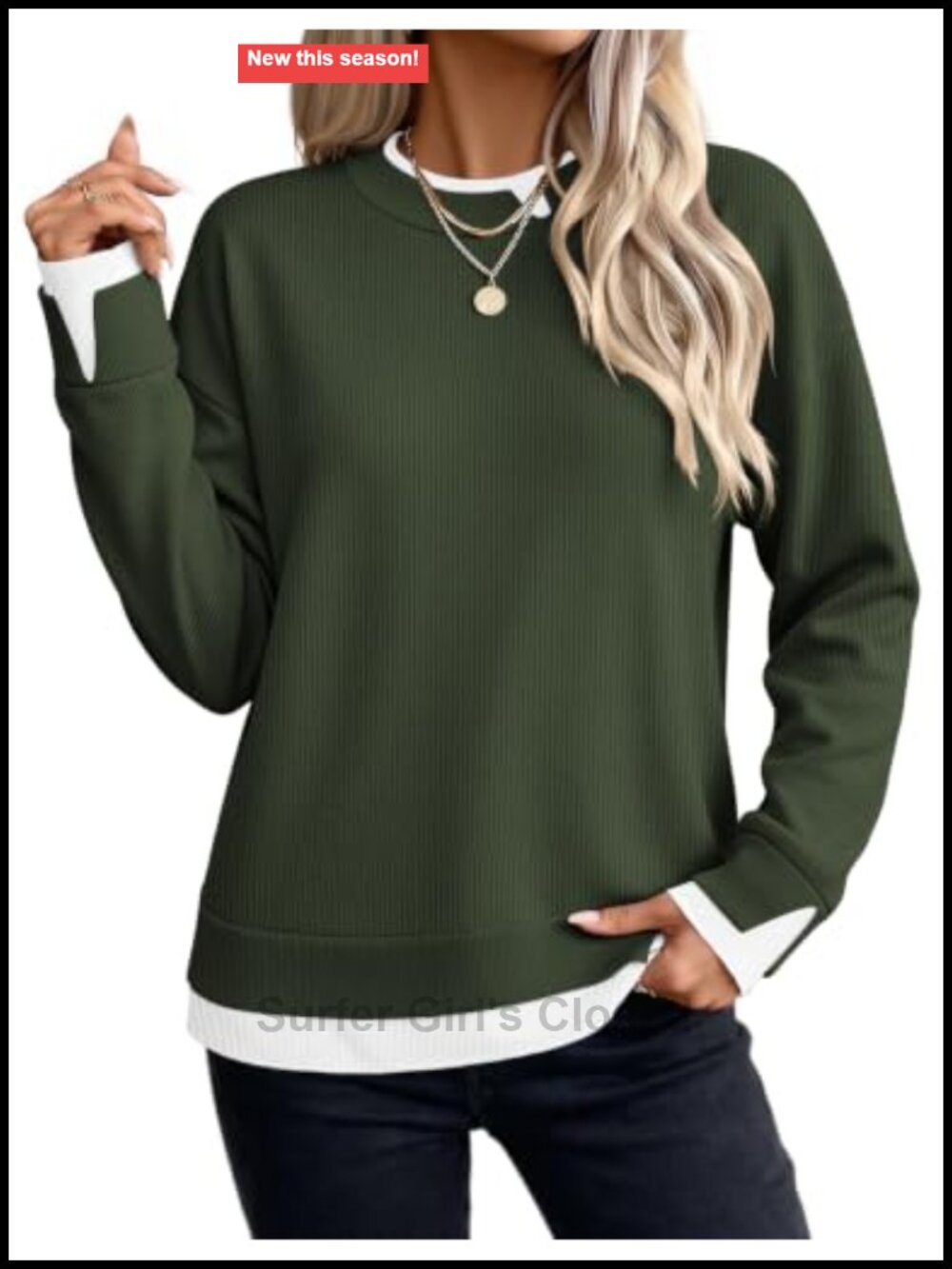 Zeagoo Women's Crewneck Long Sleeve Knit Pullover Sweater
